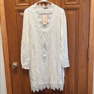White Lace Cover Up